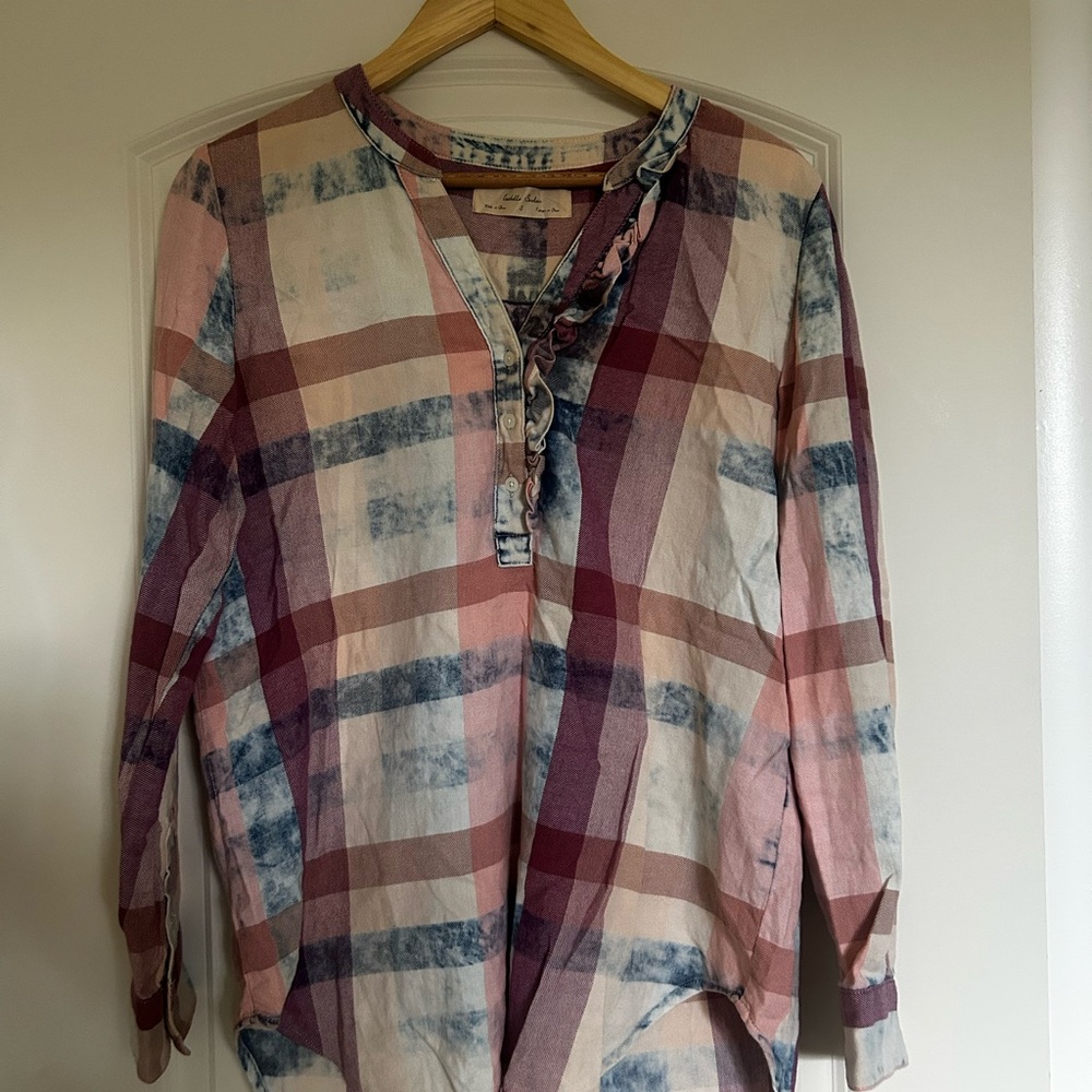 Anthropologie Plaid Long Sleeve Women’s Shirt